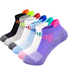 Womens Ankle Athletic Socks Low Cut Cushioned Breathable Running Performance ...