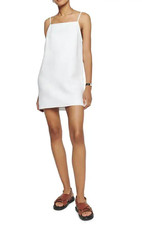 Reformation Kienna linen minidress XS white short shift dress