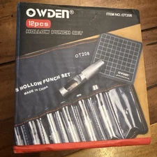 12Piece Leather Hole Punch Set with a Free Cutting matLeather Tool Free Ship