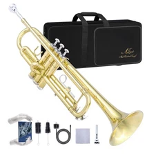 Bb Standard Trumpet Set,Band & Orchestra Musical Instruments for Beginners  Or..