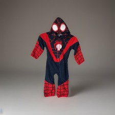 Marvel Venom Spiderman Fleece Hooded Jumpsuit One Piece Cosplay 2T FREESHIP