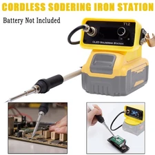 Soldering Iron Station for Dewalt 20V Battery with T12 Tip for DIY Repair Tool