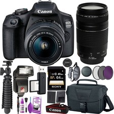 Canon EOS 2000D Rebel t7 DSLR Camera and EF-S 18-55 mm f/3.5-5.6 IS III Lens 