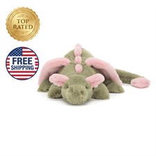Jellycat Malachy Dragon Exclusive Green/Pink Plush Brand New without Tags