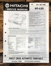 Hitachi HT-L55 Giradischi/Giradischi Manuale di servizio *Originale*