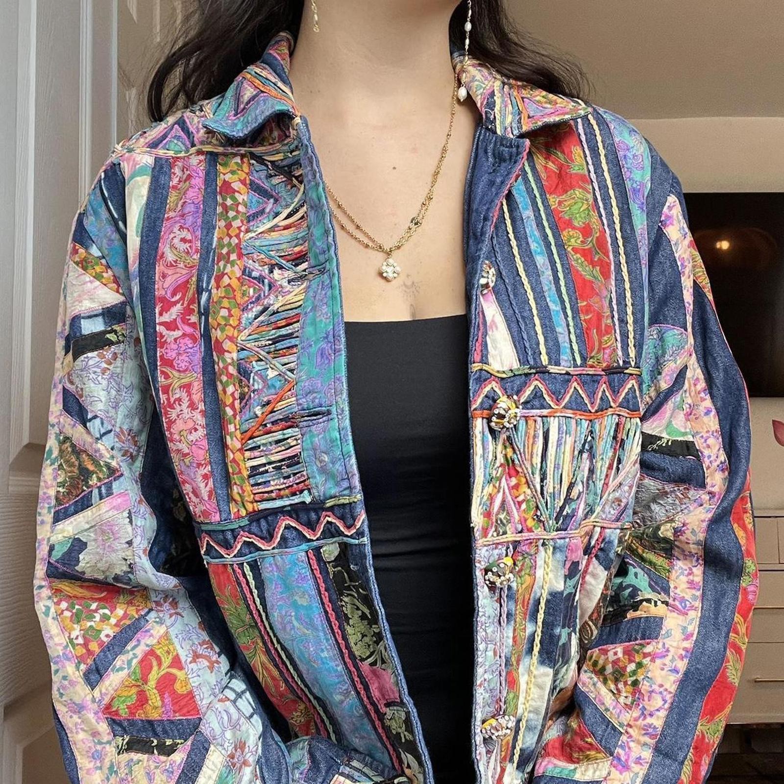 Vintage Sandy Starkman Patchwork Jacket – Fits S/M - image 3