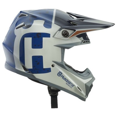 Husqvarna Apparel Bell Moto-9 MIPS Gotland Helmet - Grey/Blue, Small