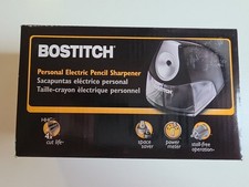 Bostitch Black Personal Electric Quiet Pencil Sharpener Space Saver Stall Free