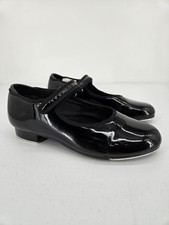 Revolution Women 9.5A Tap Shoes Black Patent Leather Strap RD60014 Dance Recital