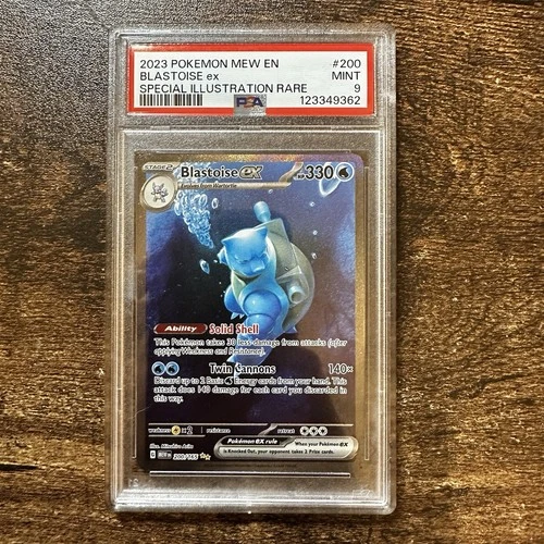 Pokemon TCG Blastoise EX SIR 200/165 - 151 Scarlet & Violet - PSA 9