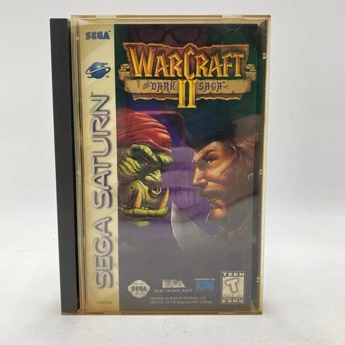 Sega Saturn WarCraft II: The Dark Saga - CIB - Broken Hinge, See Pictures