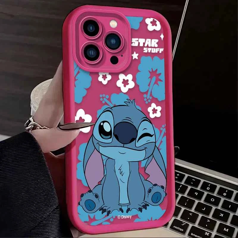 Funda de teléfono Disney con puntada de dibujos animados para iPhone 16 16E 15 14 13 12 11 Pro Max X XS X Foto 3 de 4