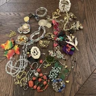 Antique & Vintage Craft costume jewelry lot - as is missing stones