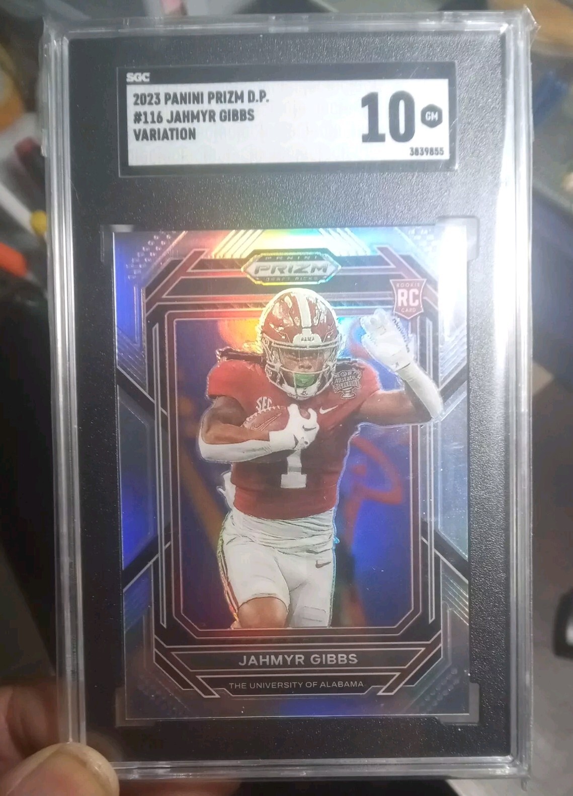 Jahmyr Gibbs 2023 Prizm RC Variation Silver SGC 10 Gem Mint