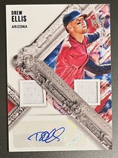 2022 Panini Diamond Kings Drew Ellis Autograph Dual Jersey Baseball Card #DMS-DE