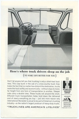International Harvester Heres Where Truck Drivers Sleep In 1964 Vintage Ad