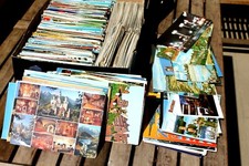 Box 1,350 Postcards Europe Poland West Germany Italy Mostly Color