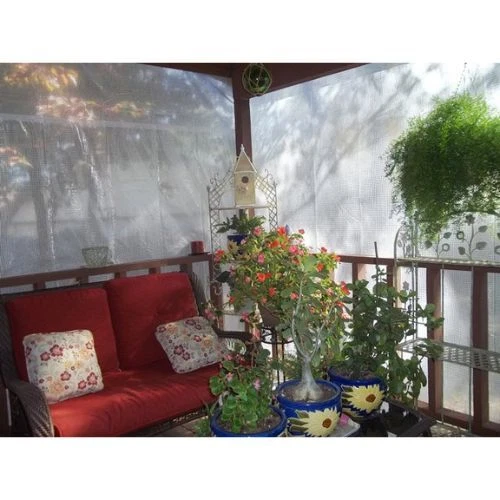 Telo occhiellato impermeabile telone trasparente pesante retinato in pvc 3x4 - Immagine 3 di 4