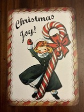 Christmas Decor Holiday VINTAGE STYLE Die Cut Cardboard 5 X 7