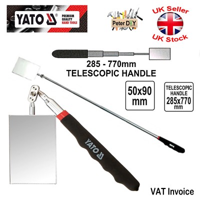 YATO Profi RECHTECKIGER TELESKOP-INSPEKTIONSSPIEGEL 50 X 90 mm YT-0660