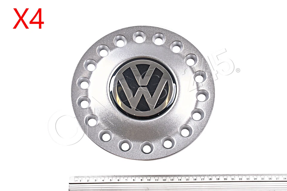 Tapacubos genuino VW Beetle 4x cromo brillante/gris dolomita 1C0601149AGRB Foto 3 de 4