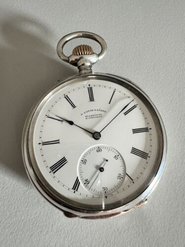 A. Reloj de bolsillo Lange Söhne Glashütte B./Dresde Lepine 900 plata/oro rojo, 110 G - Imagen 1 de 13