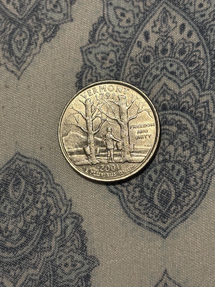 2001-P 25C Vermont 50 States Quarter - Image 2 of 3