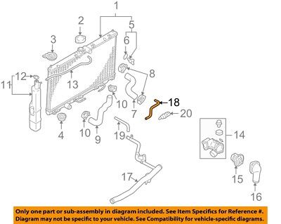 MITSUBISHI OEM 02-07 Lancer 2.0L-L4 Radiator-Throttle Hose  