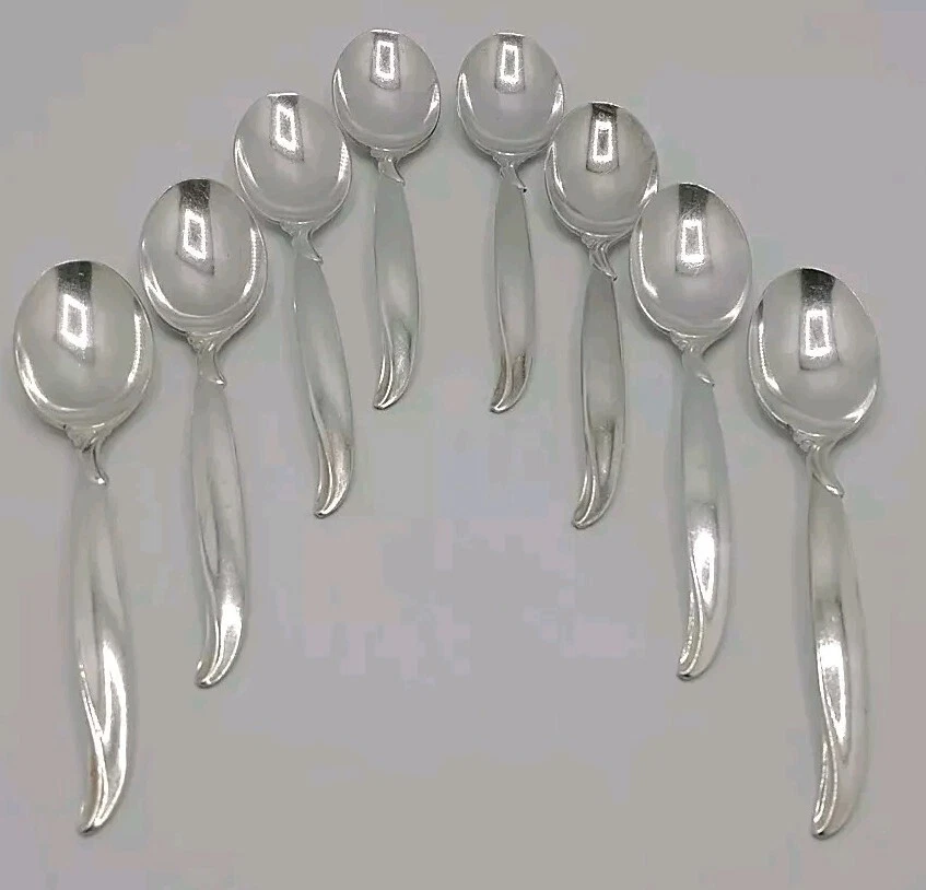 Lot de 4 cuillères à café 1847 Rogers Bros motif flair plaque argent