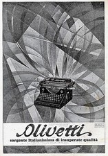 PUB.1927 OLIVETTI M 20 MACCHINA DA SCRIVERE QUALITA' ITALIANA LETTERE GIBELLI 