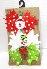 Baby Essentials Christmas Headbands Size 0 - 24 Months Santa Snowman & Deer
