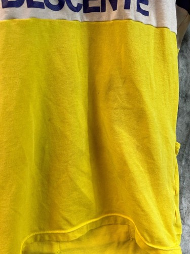 Vintage DESCENTE Cycling Bicycle Jersey Short Sleeve JAPAN Yellow Purple Large - Picture 7 of 9