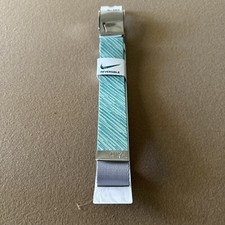 Nike Golf Web Belt Green Print /Gray Adjustable Up To 42  Bottle Opener Buckle