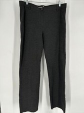 Betabrand Dress Yoga Pocket Pants Charcoal Gray Ponte Knit Sz XL 35x31