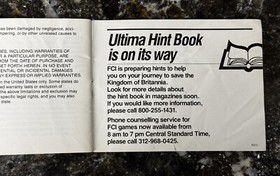 ULTIMA EXODUS Nintendo NES Game Original 1988 Instruction Manual Booklet *ONLY*