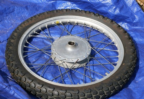1973 Kawasaki 350 F9 OEM FRONT TIRE RIM HUB UNSURE ??