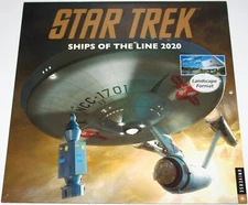 Star Trek Ships of the Line 12 Month 2020 Landscape Wall Calendar NEW OPENED