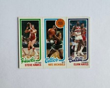 Steve Hawes Nate Archibald Elvin Hayes Hawks Celtics Bullets 1980 1981 Topps