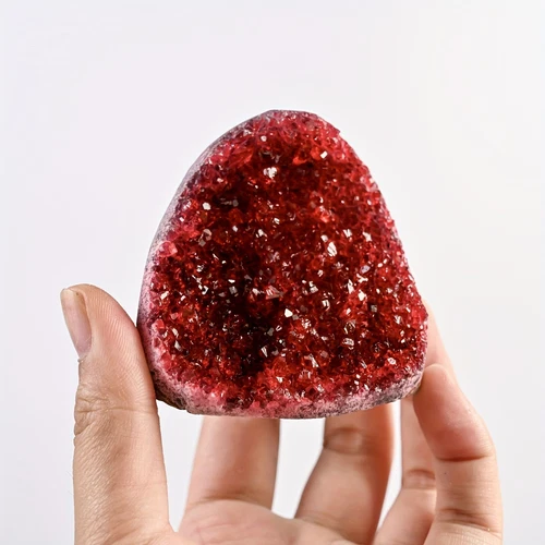 1PC Wine Red Geode Cluster with Display Stand Premium Crystal Home Office Decor - Picture 8 of 23