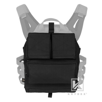 KRYDEX Tactical Zip-on Backpack Zipper Back Pack Bag Black for CPC JPC2.0 Vest