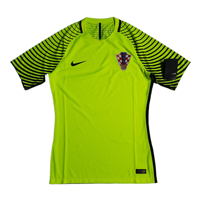 Men's Nike Croatia Football Goalkeeper Player Issue Jersey Volt sz