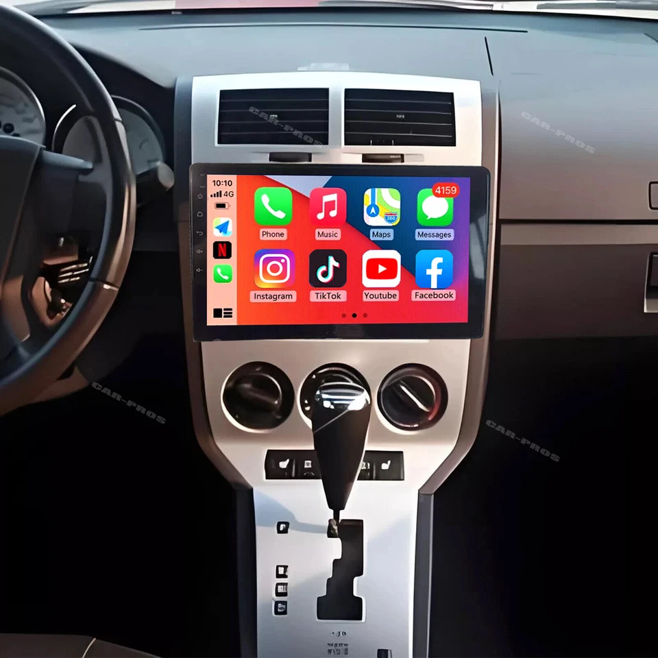 Radio estéreo para automóvil Dodge Caliber Android 14 CarPlay 2007-2008 GPS NAVEGACIÓN BT RDS Foto 2 de 4