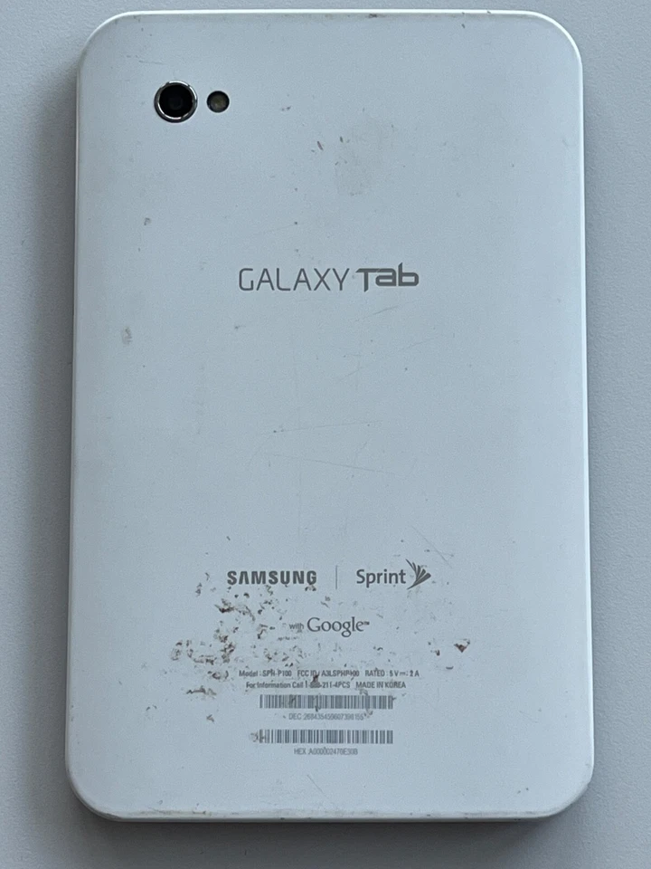 Samsung Galaxy Tab 7" SPH-P100 2GB Wi-Fi 3G Sprint - Screen Cracked - Not Charge - Image 2 of 4