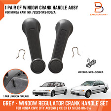 Grey Window Crank Handle Assy For Honda Civic Accord Dx Cx Ex Si Eg6 B16 D16 Ek