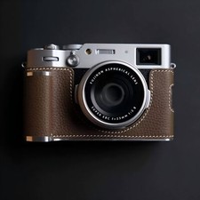 cam-in Leather Camera Half Case Handle Grip For Fujifilm x100vi 6 Protect Cover