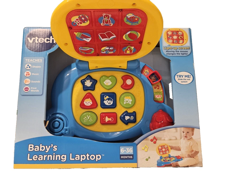 New VTech Baby's Toy Learning Educational Laptop Shapes Music Sounds First Words - Image 2 of 4