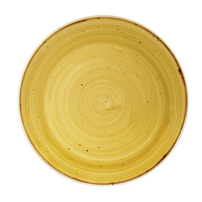 Churchill STONECAST Coupe Plate Mustard Seed Yellow Teller Porzellan 21,7 cm  
