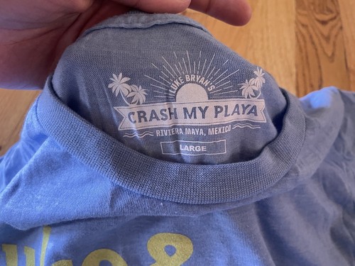 LUKE BRYAN (2017) Official "Crash My Playa" Riviera Maya Mexico T-Shirt XLARGE - 第 4/6 張圖片