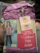 Girls Lily  Dan size XS 4-5 zip up Rain Jacket Removable Hood NWT