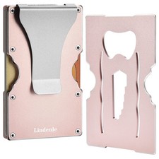 Lindenle Minimalist Wallet Small Card Holder Small, x RoseGold Multi-tool